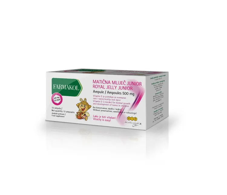 Pip Farmakol Matična mliječ junior 500mg, 10 ampula