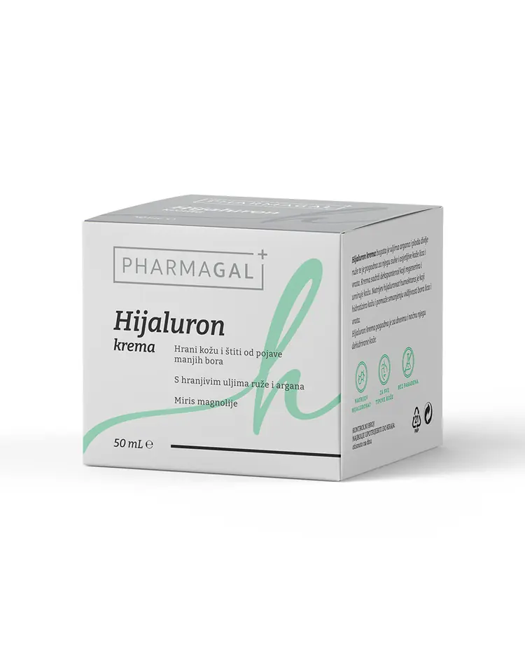 Pharmagal Hijaluron krema s uljima ruže i argana, 50 mL kreme u lončiću