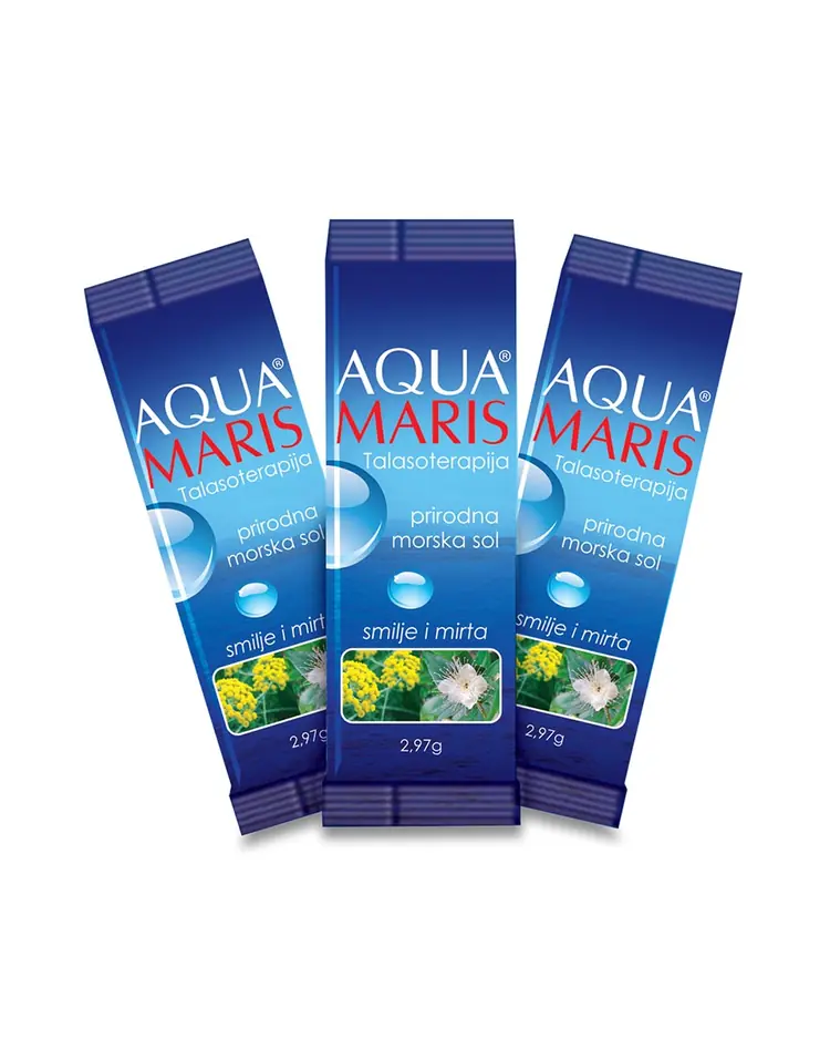 AQUA MARIS TALASO, prirodna morska sol u vrećicama za ispiranje nosa i sinusa, 30 x 2,97 g