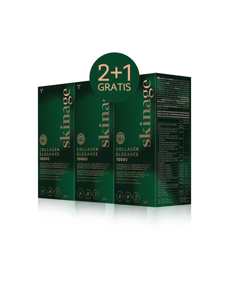Yasenka Skinage Collagen elegance 10000 500 ml, 2+1 gratis