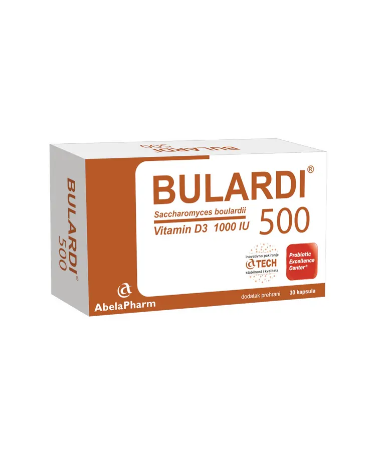 Bulardi 500 mg s 1000 IU vitamina D3, 30 kapsula