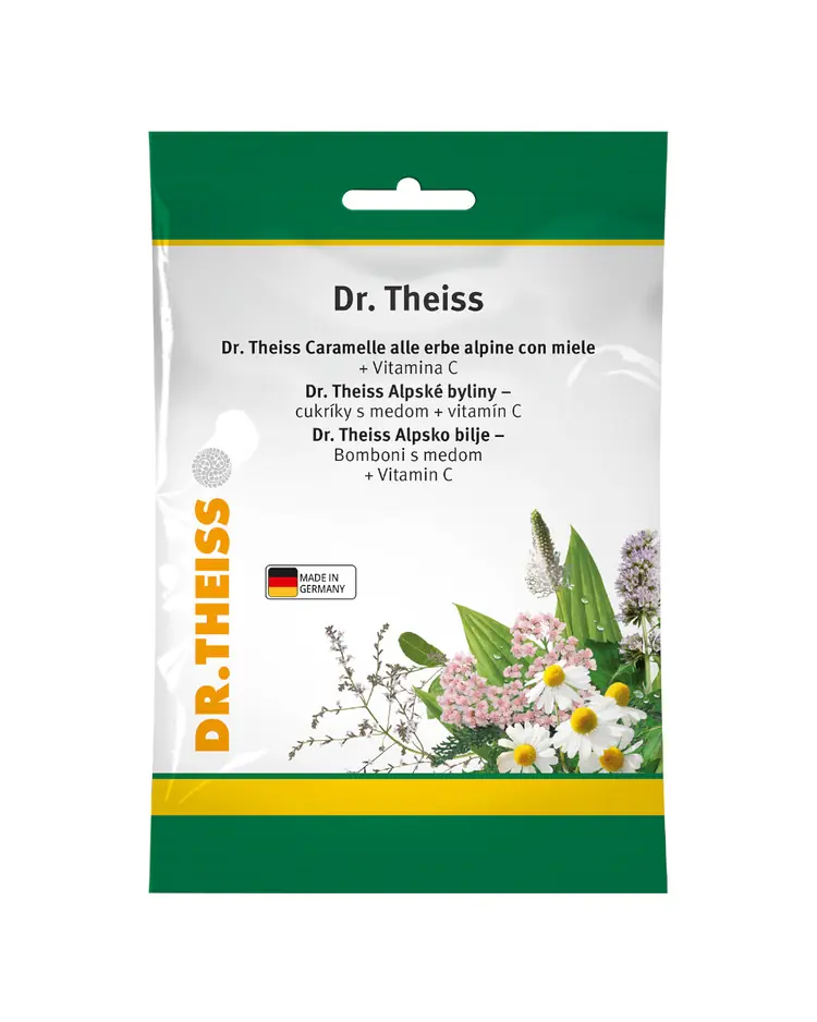 Dr. Theiss Alpsko bilje – Bomboni s medom + Vitamin C, 26 bombona