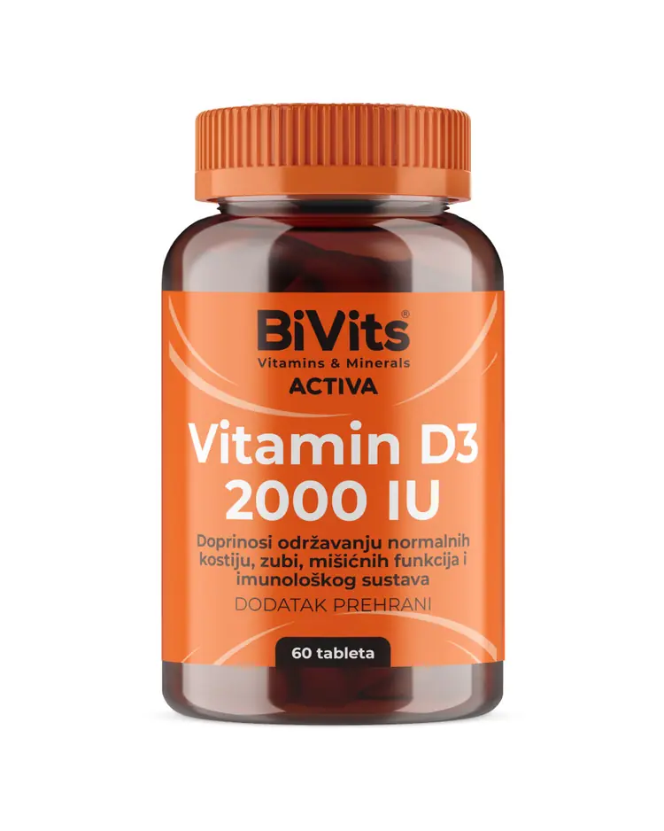 BiVits Activa Vitamin D3 2000 IU, 60 tableta