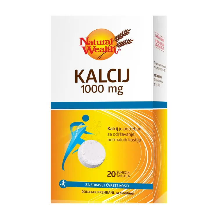 Natural Wealth Kalcij 1000  20 šumećih tableta