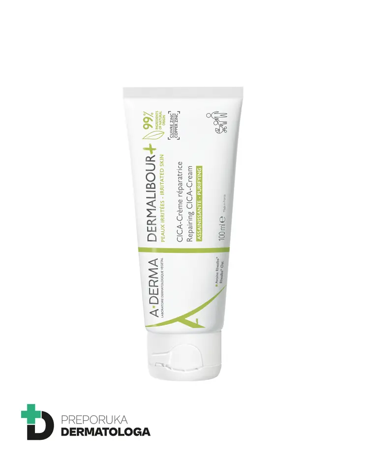 A-Derma Dermalibour+ obnavljajuća CICA-krema, 100 ml