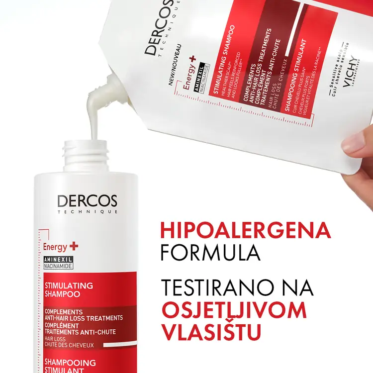 Vichy Dercos Energy+ šampon protiv opadanja kose, ECO REFILL 400ml