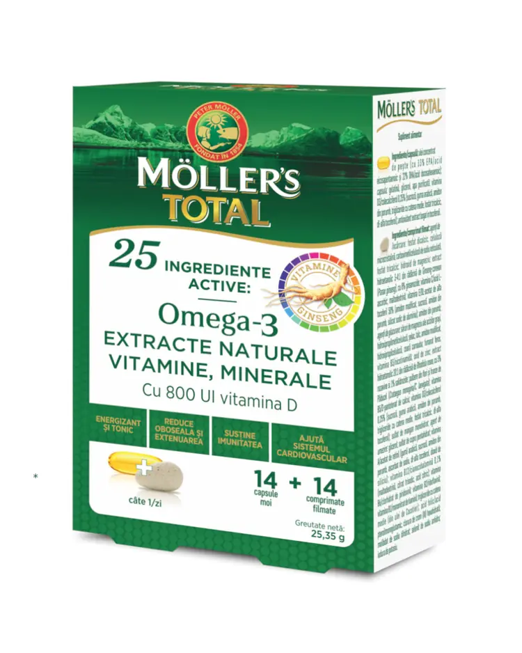 Mollers Omega-3 Total, 14 kapsula + 14 tableta