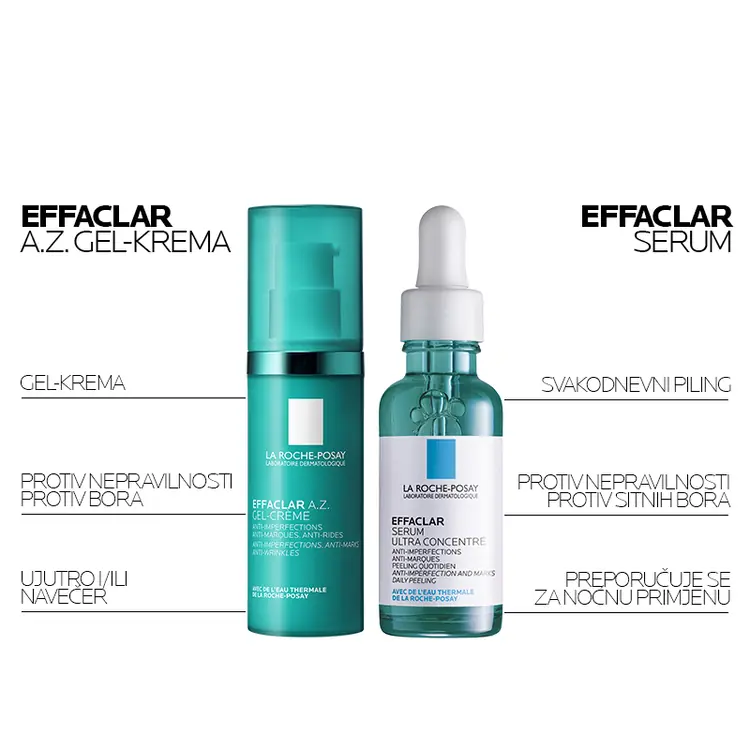 La Roche-Posay Effaclar A.Z. gel-krema, 40 ml