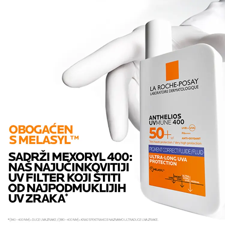La Roche-Posay Anthelios UV-MUNE 400 Fluid protiv tamnih mrlja SPF50+, 50 ml