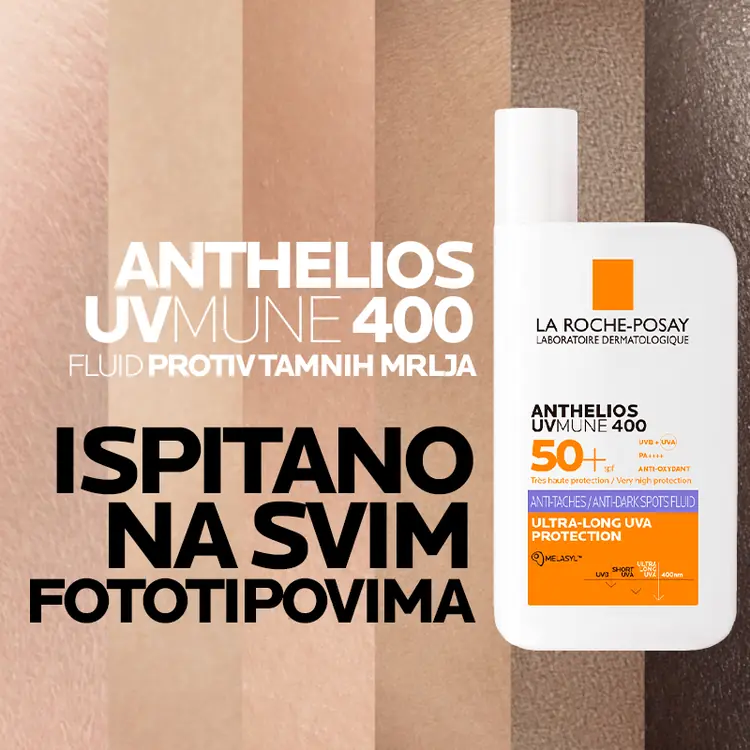 La Roche-Posay Anthelios UV-MUNE 400 Fluid protiv tamnih mrlja SPF50+, 50 ml