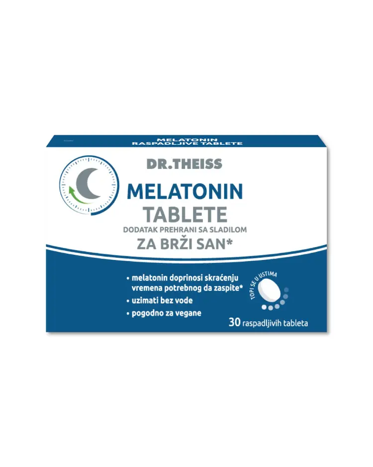 Dr. Theiss Melatonin tablete, 30 raspadljivih tableta