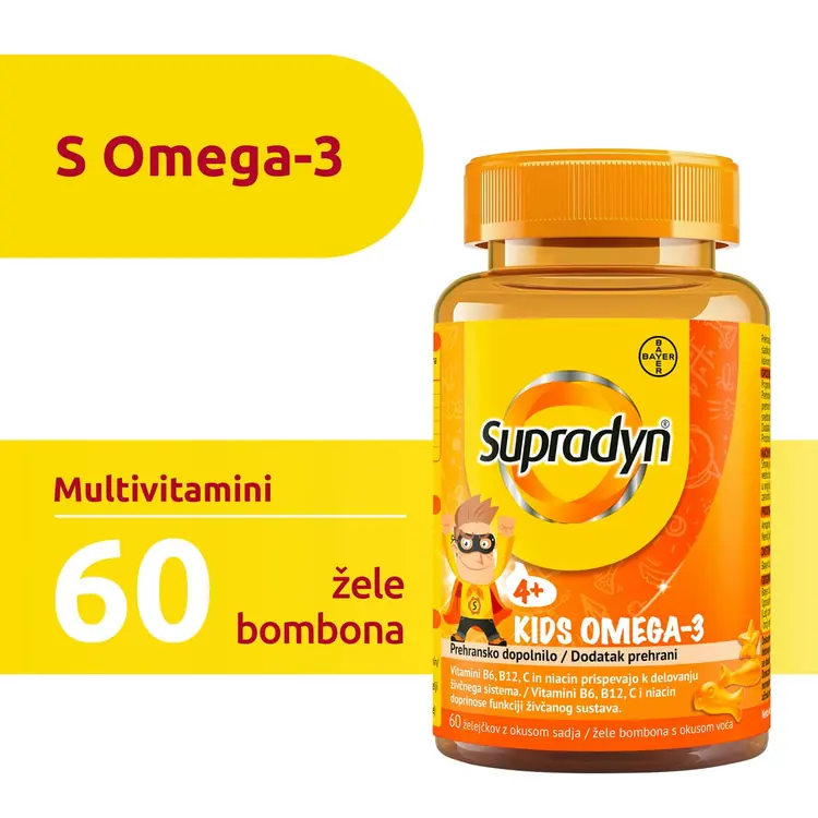 Supradyn Kids Omega-3, 60 žele bombona
