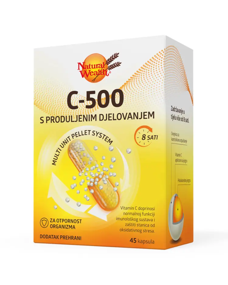 Natural Wealth C-500 s produljenim djelovanjem, 45 kapsula