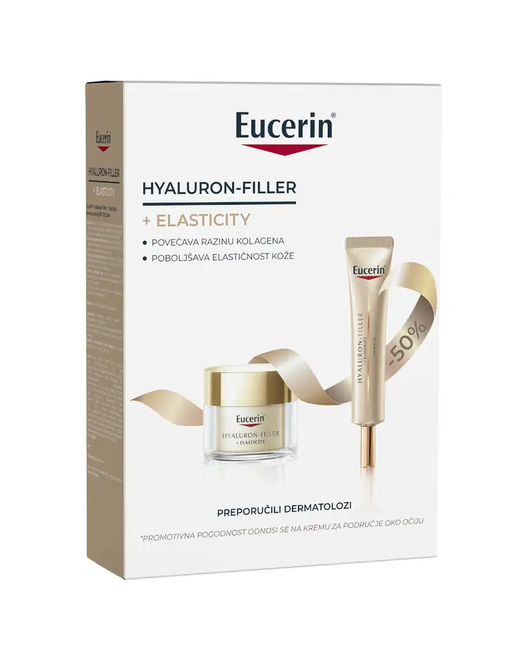Eucerin Hyaluron-Filler + Elasticity set za povećanje kolagena, 50 ml + 15 ml