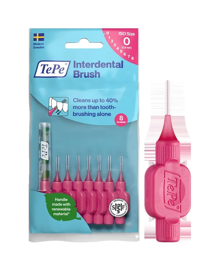 TePe Original Interdentalne četkice Roze vel. 0 / 0,4 mm, 8 komada