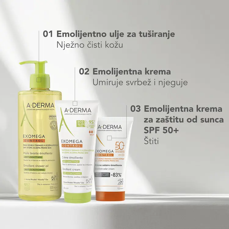 A-Derma Exomega Control SPF 50+, 150 ml