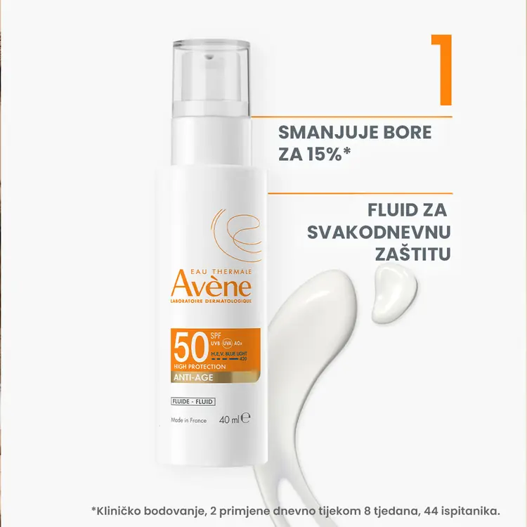 Eau Thermale Avène Visoka zaštita Anti-age fluid SPF 50, 40 ml
