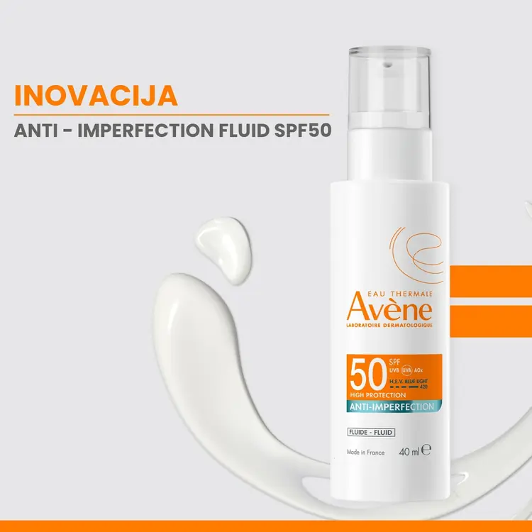 Eau Thermale Avène Visoka zaštita Anti-imperfection fluid SPF 50, 40 ml
