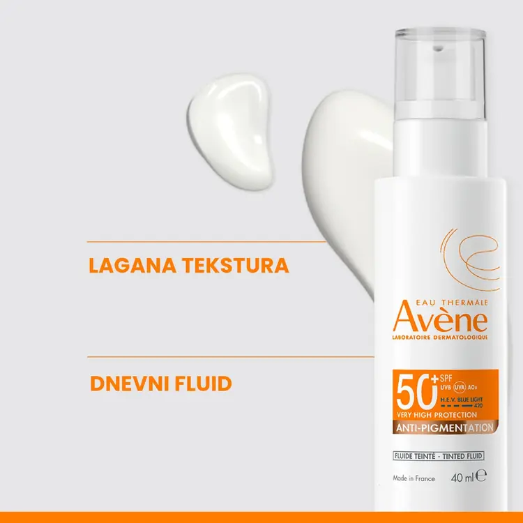 Eau Thermale Avène Visoka zaštita Anti-pigmentation tonirani fluid SPF 50+, 40 ml