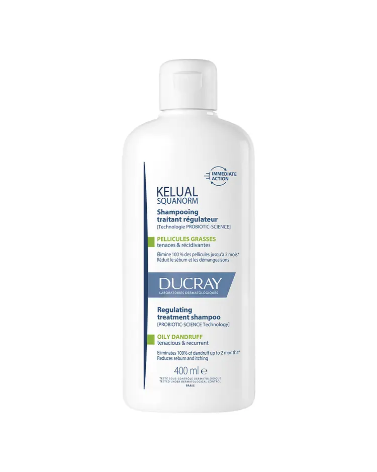 Ducray Kelual Squanorm Regulirajući tretman šampon, masna prhut, 400 ml