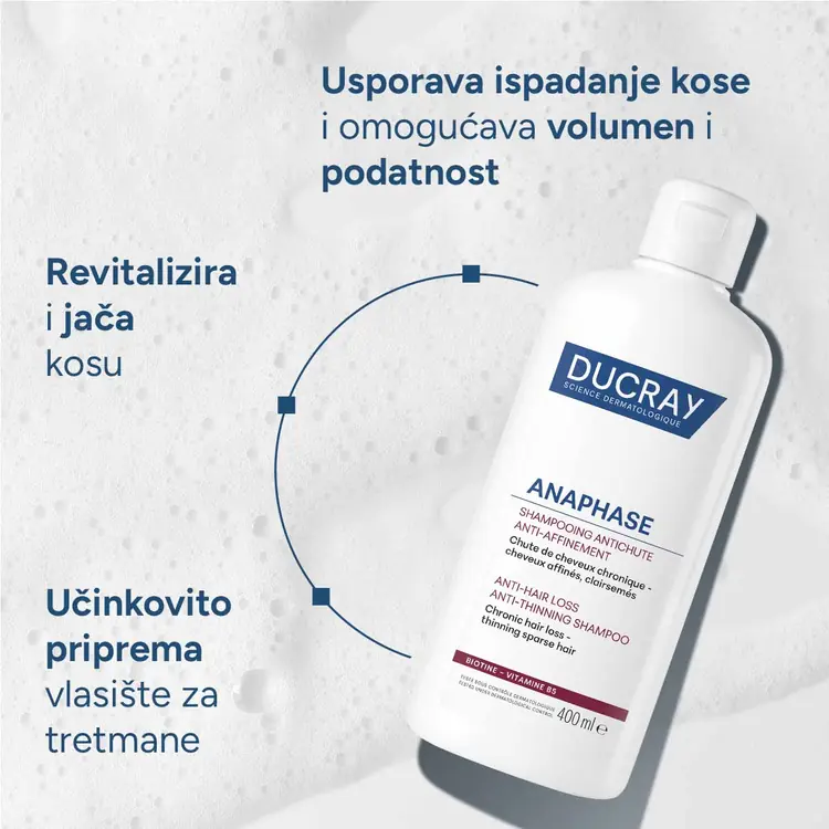 Ducray Anaphase šampon protiv ispadanja kose i protiv stanjivanja, 400 ml  - 02