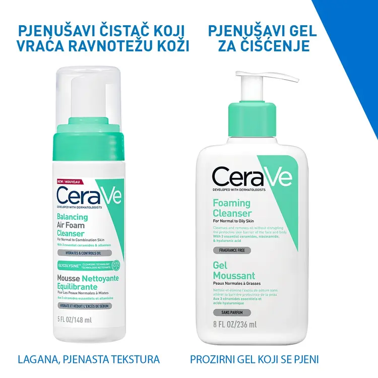 CeraVe Balancing Air Foam čistač, 148 ml