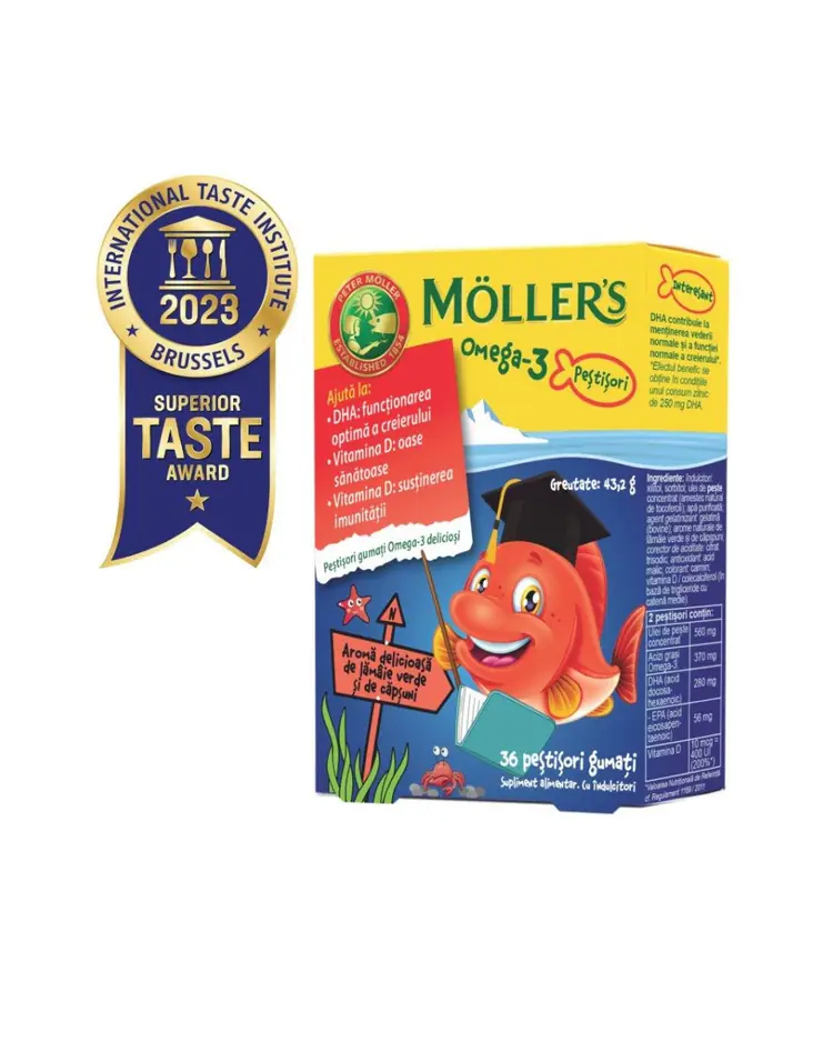 Mollers Omega 3 Ribice, okus jagode