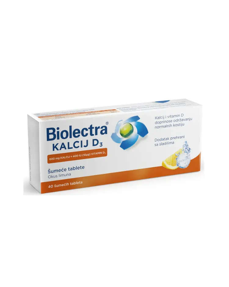 Biolectra Kalcij D3, 40 šumećih tableta