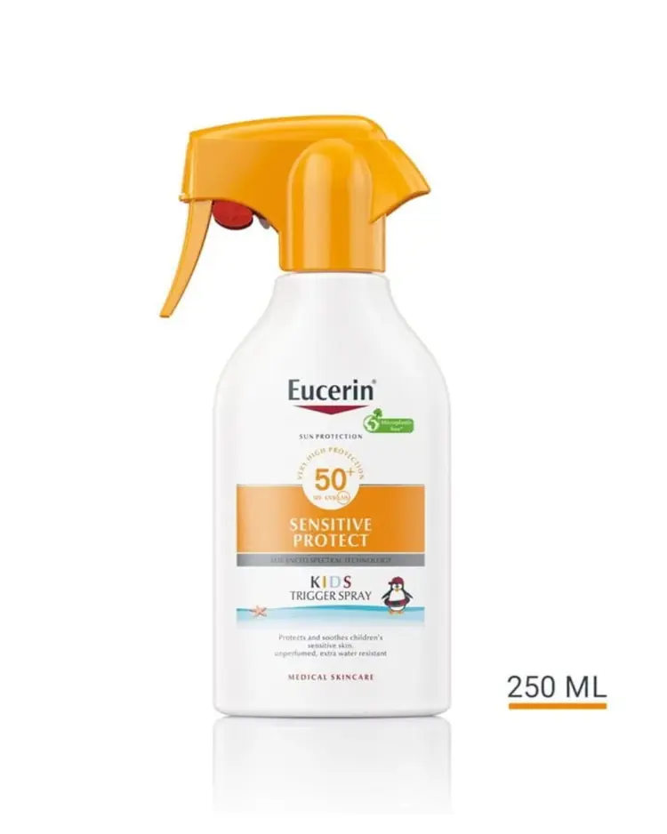 Eucerin Sensitive Protect Kids sprej za zaštitu dječje kože od sunca SPF 50+, 250 ml