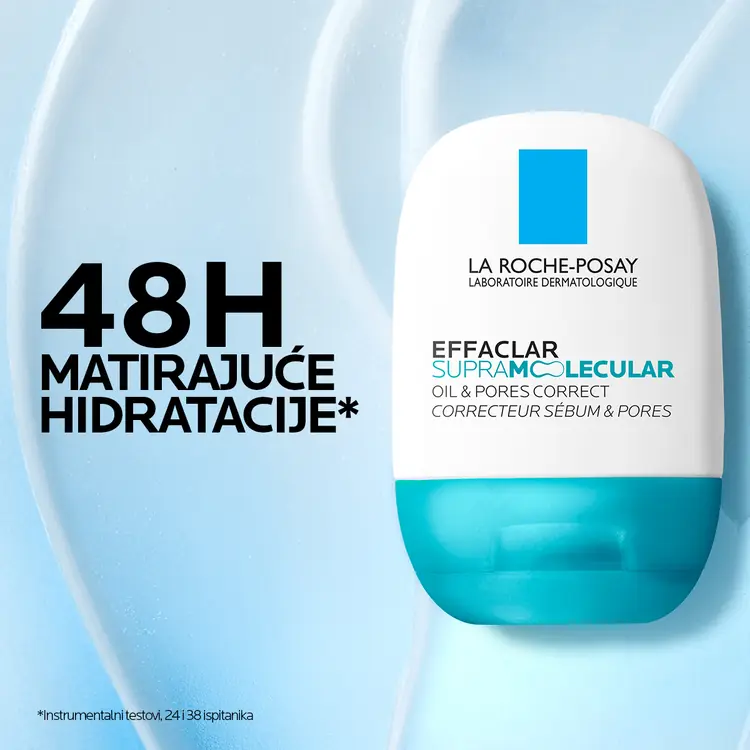 La Roche-Posay Effaclar Supramolecular gel za korekciju vidljivosti pora i viška sebuma, 40 ml