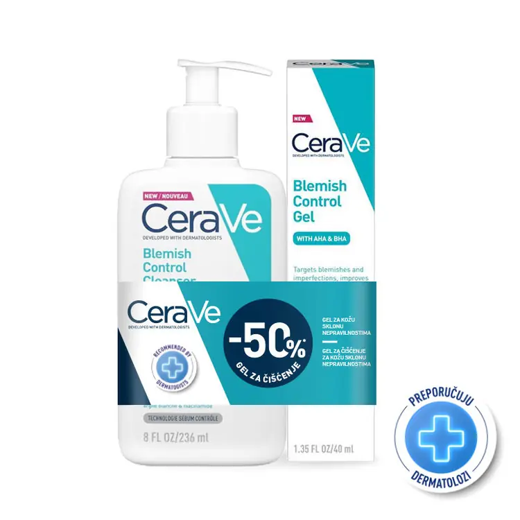 CeraVe Gel za kožu sklonu nepravilnostima, 40 ml + CeraVe Gel za čišćenje za kožu sklonu nepravilnostima, 236 ml PROMO