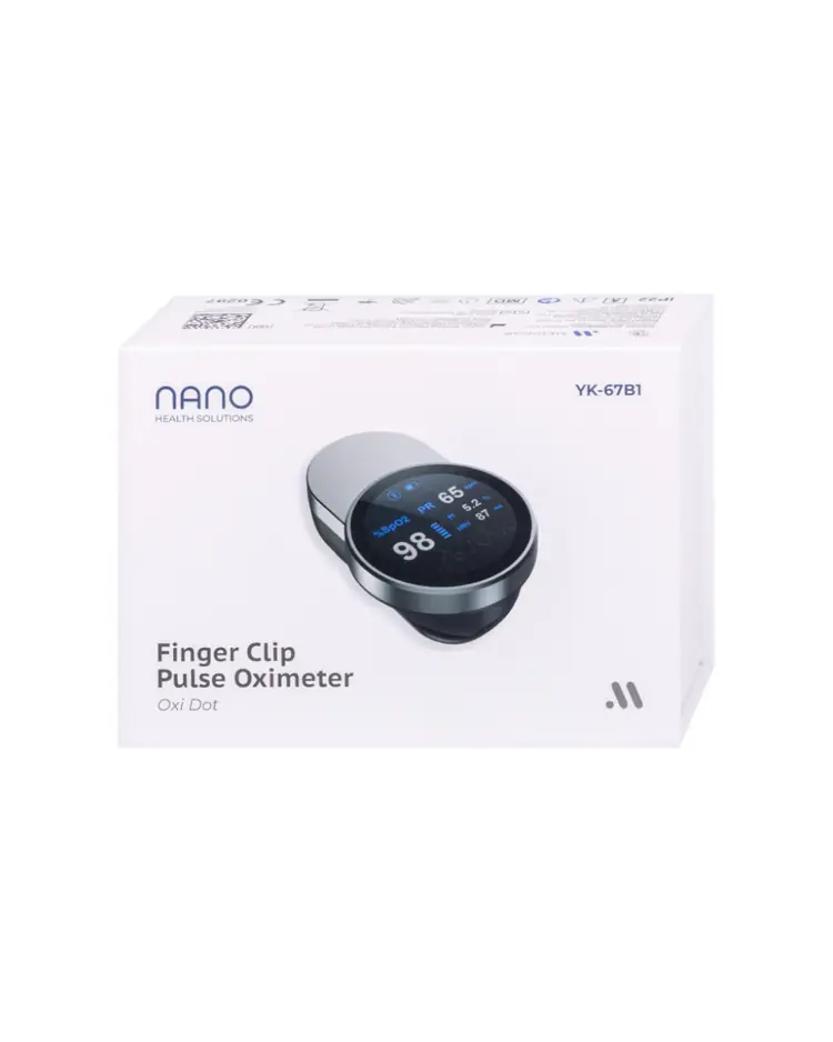 Nano Oxi Dot Pulsni oksimetar za prst, 1 kom