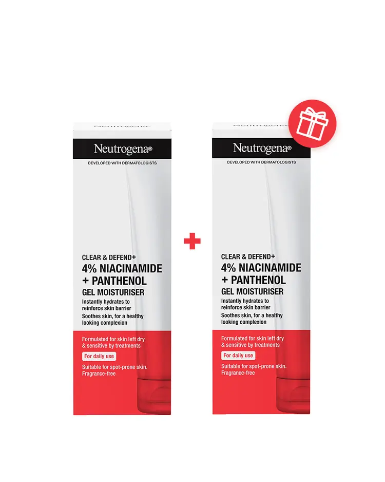 Neutrogena Clear & Defend+ hidratantna gel krema 1+1 GRATIS, 50 ml + 50 ml