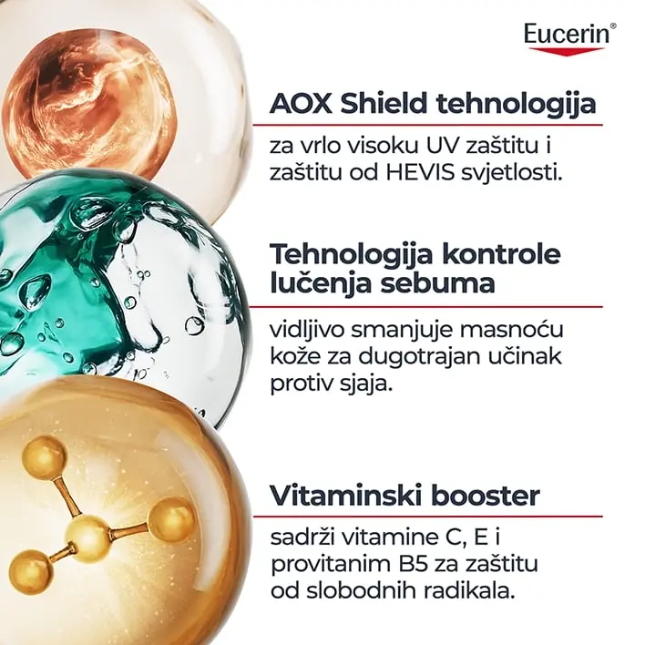 Eucerin Sun Oil Control UV serum za zaštitu kože lica od sunca SPF 50+, 30 ml