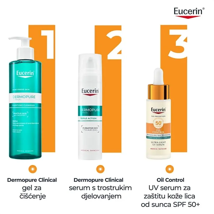 Eucerin Sun Oil Control UV serum za zaštitu kože lica od sunca SPF 50+, 30 ml