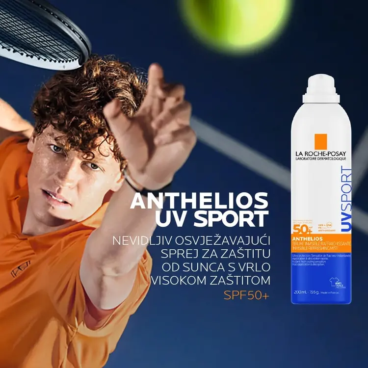 La Roche-Posay ANTHELIOS UV SPORT NEVIDLJIV OSVJEŽAVAJUĆI SPREJ ZA ZAŠTITU OD SUNCA SPF50+, 200 ml