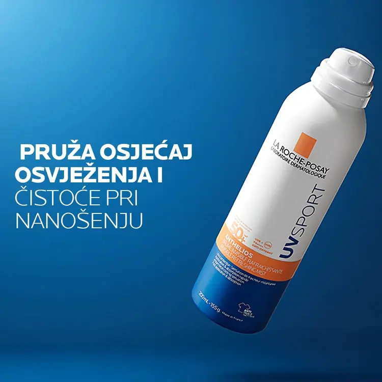 La Roche-Posay ANTHELIOS UV SPORT NEVIDLJIV OSVJEŽAVAJUĆI SPREJ ZA ZAŠTITU OD SUNCA SPF50+, 200 ml