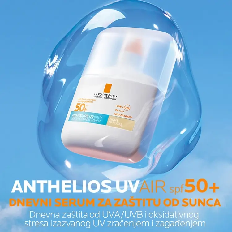 La Roche-Posay ANTHELIOS UVAIR DNEVNI TONIRANI SERUM ZA ZAŠTITU OD SUNCA SPF50+, LIGHT, 50 ml