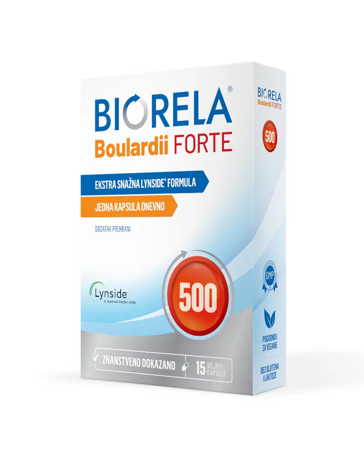 Biorela Boulardii Forte 500, 15 kapsula