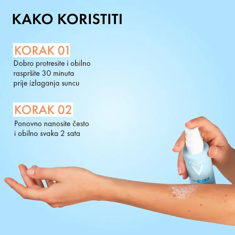 Vichy Capital Soleil UV Aqua hidratacijski sprej za lice i tijelo SPF50 visoka zaštita, 200 ml