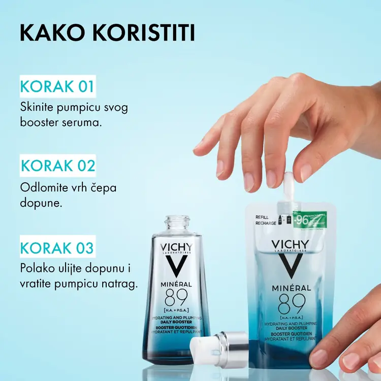 Vichy Minéral 89 dnevni booster, nadopuna, 50 ml