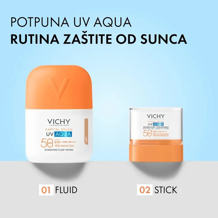 Vichy Capital Soleil UV AQUA LIGHT TONIRANI HIDRACIJSKI FLUID SPF50 VISOKA ZAŠTITA, 50 ml