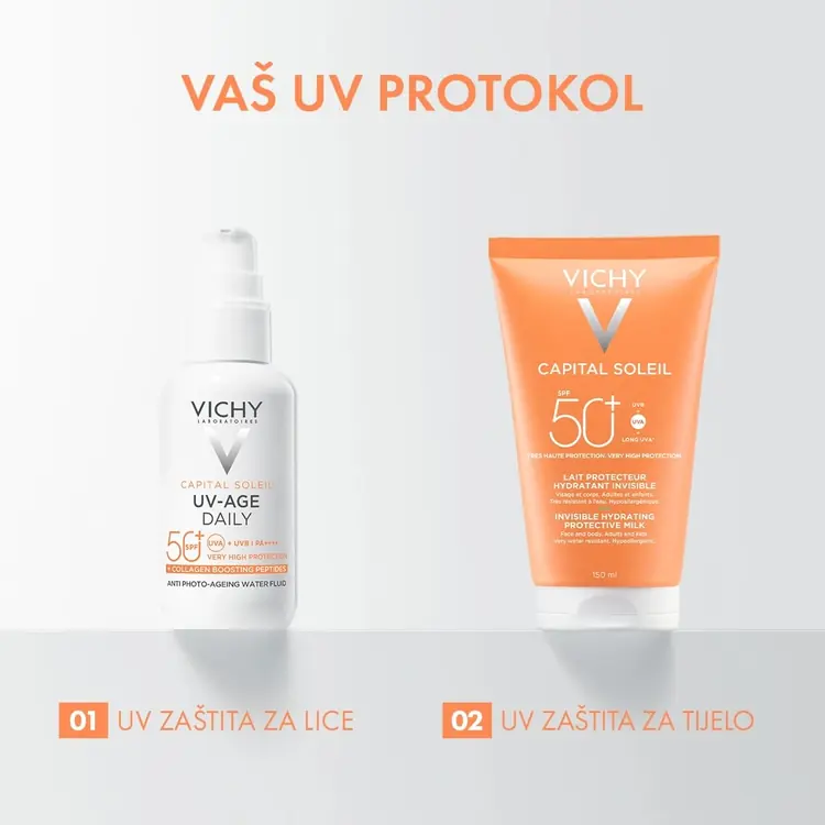 Vichy Capital Soleil MLIJEKO ZA LICE I TIJELO SPF 50+  VRLO VISOKA ZAŠTITA, 150 ml
