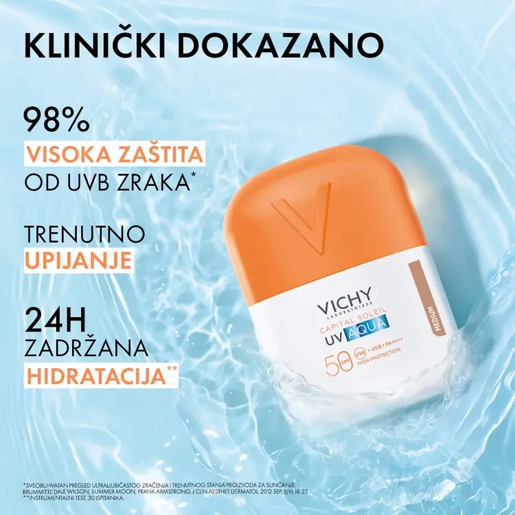 Vichy Capital Soleil UV AQUA MEDIUM TONIRANI HIDRACIJSKI FLUID SPF50 VISOKA ZAŠTITA, 50 ml