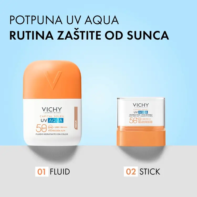 Vichy Capital Soleil UV AQUA MEDIUM TONIRANI HIDRACIJSKI FLUID SPF50 VISOKA ZAŠTITA, 50 ml