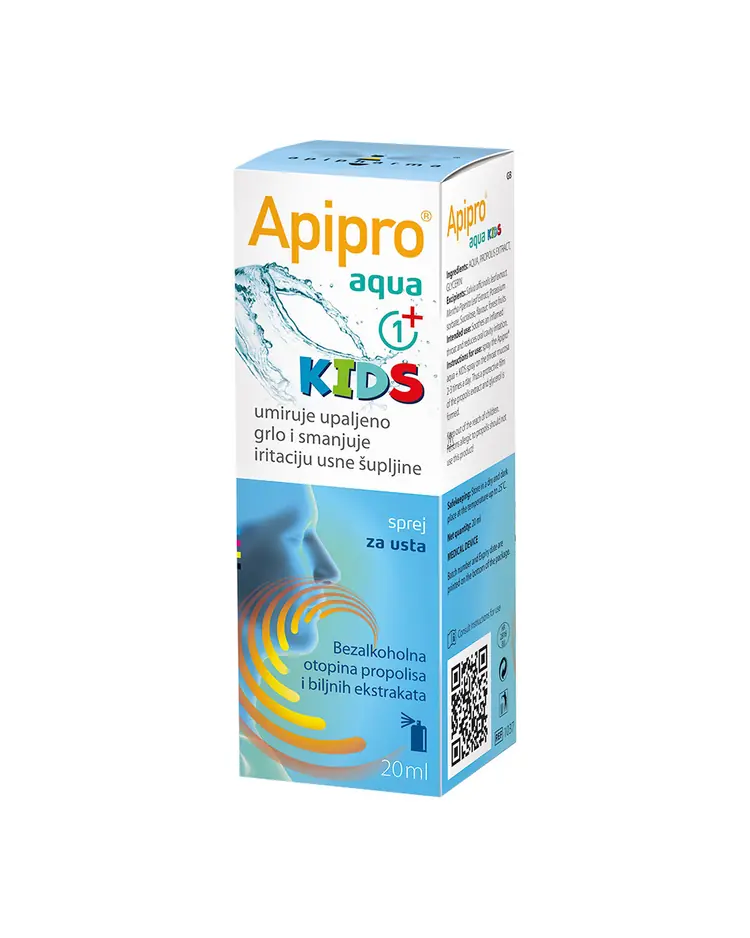 Apipharma Apipro® aqua KIDS sprej za usta, 20 ml
