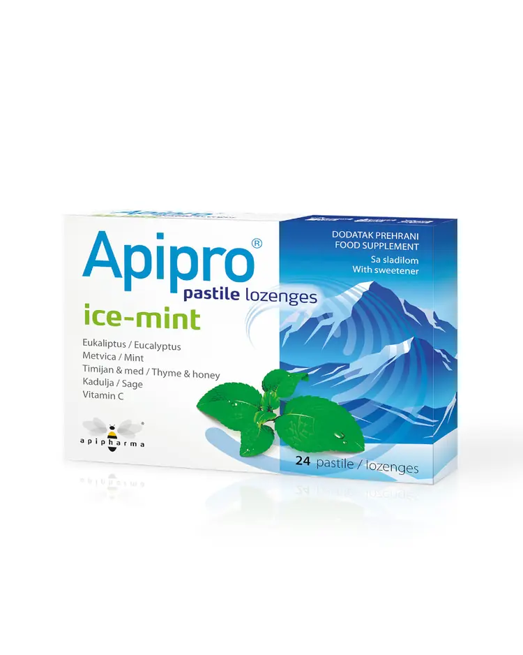 Apipharma Apipro® Ice Mint, 24 pastile
