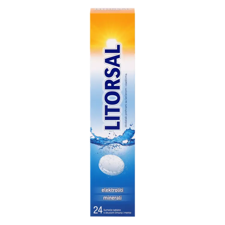 Litorsal s okusom limuna i mente, 24 šumeće tablete