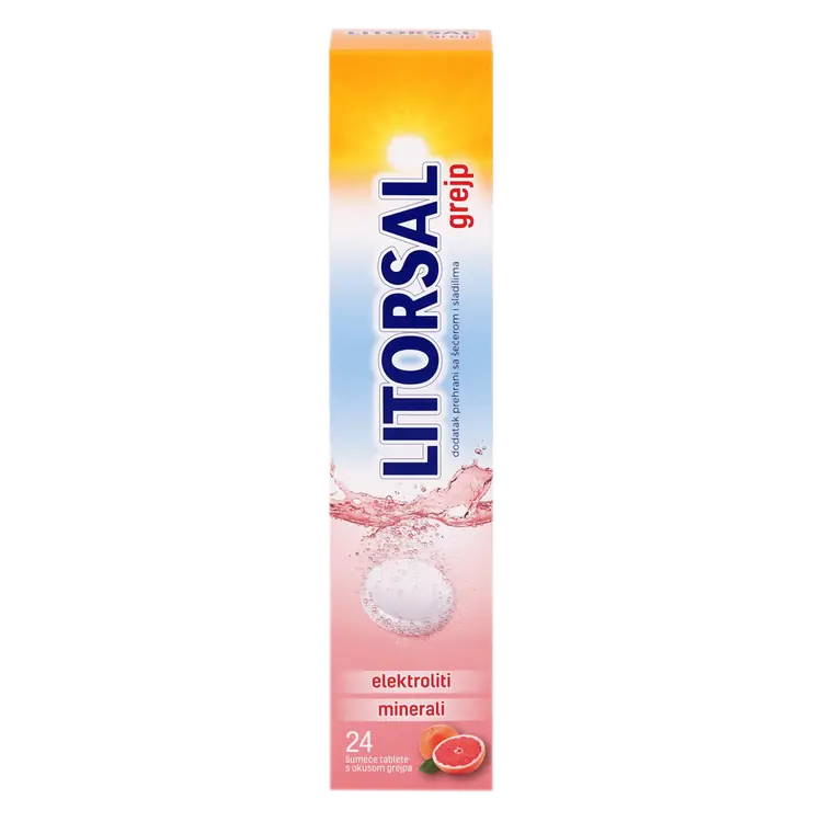 Litorsal s okusom grejpa, 24 šumeće tablete