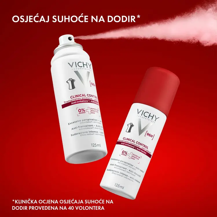 Vichy Clinical Control Antiperspirant sprej protiv znojenja, 125 ml